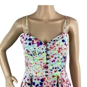 Colorful Splatter Print Jumpsuit